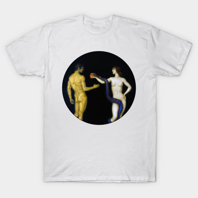 Adam and Eve by Franz Stuck T-Shirt by academic-art